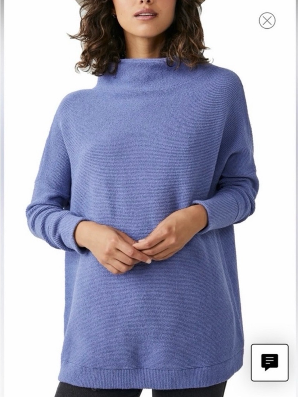 Free People Ottoman Slouchy Tunic - Periwinkle